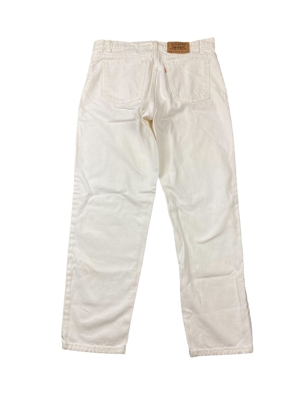 Levi's × Levi's Vintage Clothing Vintage 80s Levi’s 550 Orange Tab White Denim Jeans Size US 34 / EU 50 - 1 Thumbnail