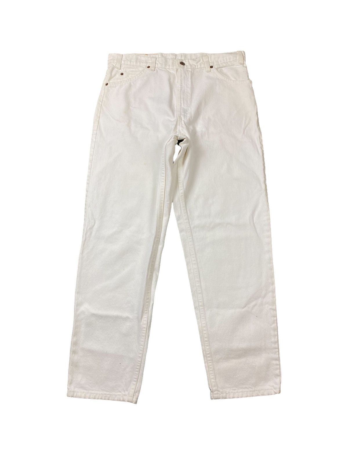 Levi's × Levi's Vintage Clothing Vintage 80s Levi’s 550 Orange Tab White Denim Jeans Size US 34 / EU 50 - 2 Thumbnail