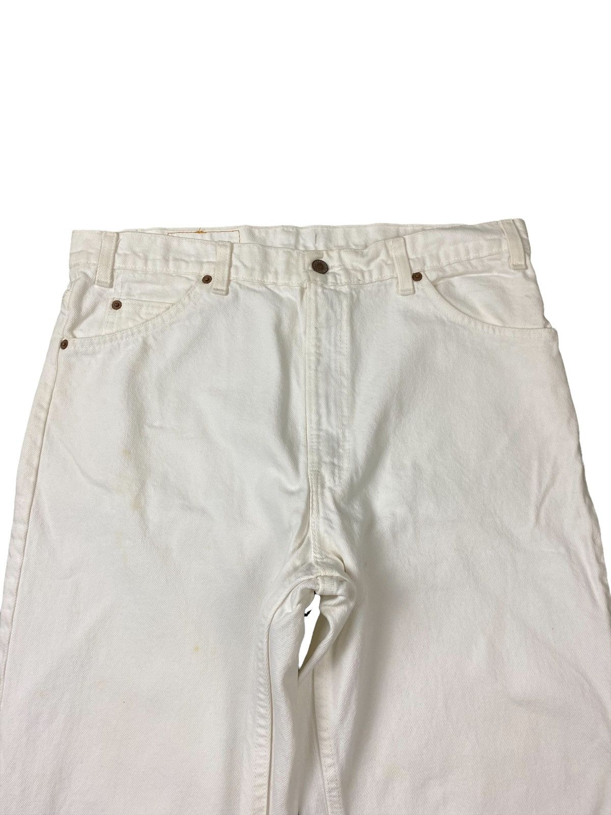 Levi's × Levi's Vintage Clothing Vintage 80s Levi’s 550 Orange Tab White Denim Jeans Size US 34 / EU 50 - 3 Thumbnail