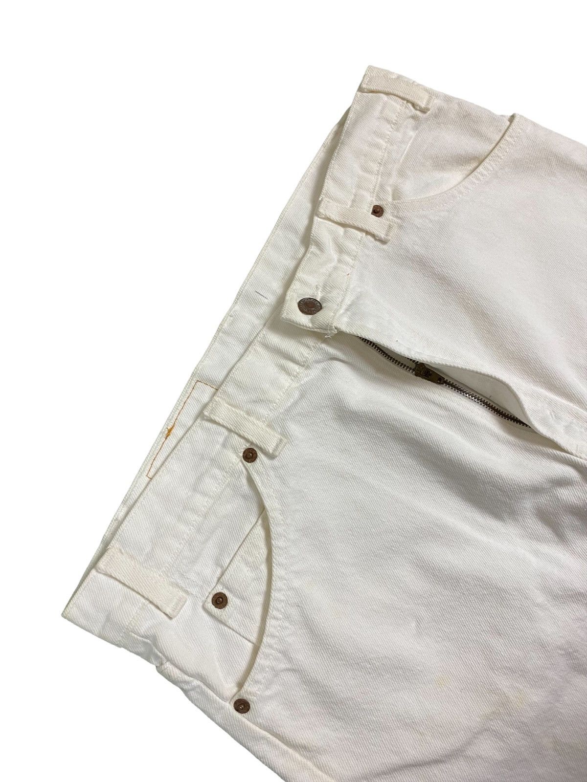 Levi's × Levi's Vintage Clothing Vintage 80s Levi’s 550 Orange Tab White Denim Jeans Size US 34 / EU 50 - 5 Thumbnail