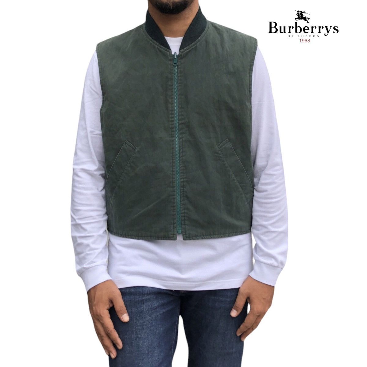 Burberry Vintage 90s Burberrys Prorsum Vest Jacket Size US M / EU 48-50 / 2 - 1 Thumbnail