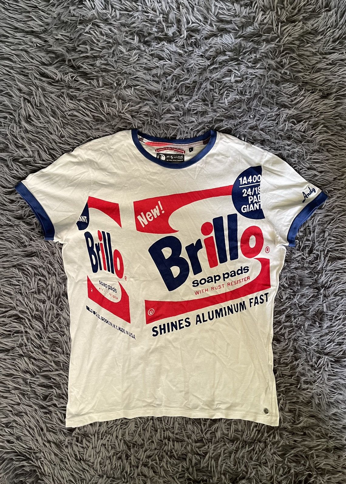 Andy Warhol × Vintage Andy Warhol Pop Art Brillo soap logo graphic vintage t-shirt Size L / US 10 / IT 46 - 1 Thumbnail