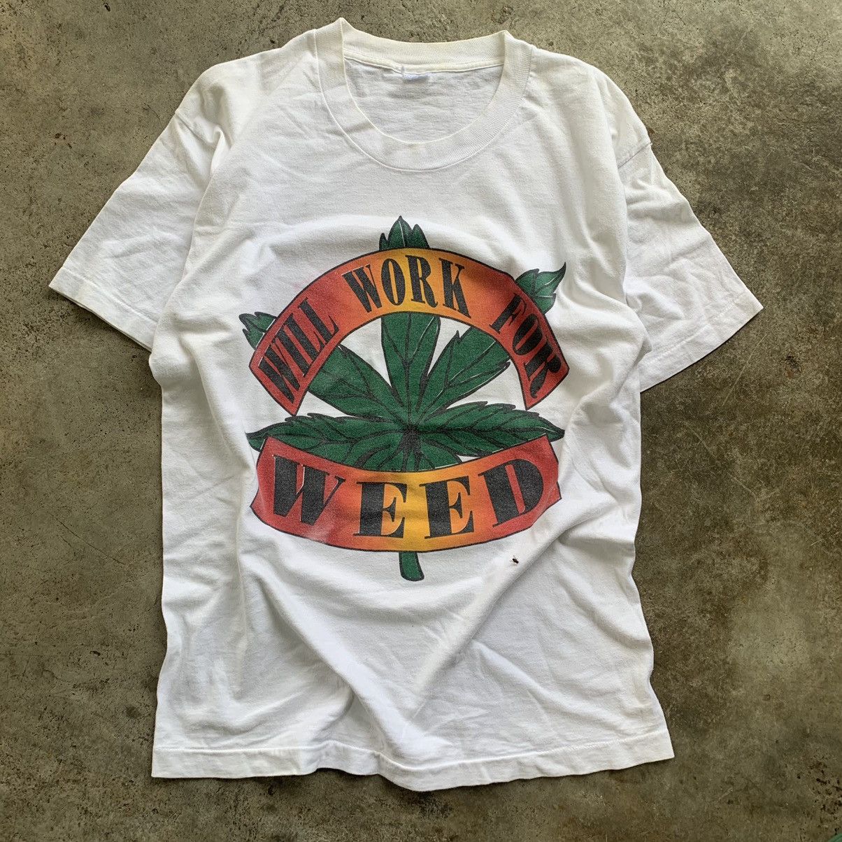Band Tees Will work for weed marijuana taste of chicago vintage tee Size US L / EU 52-54 / 3 - 8 Thumbnail