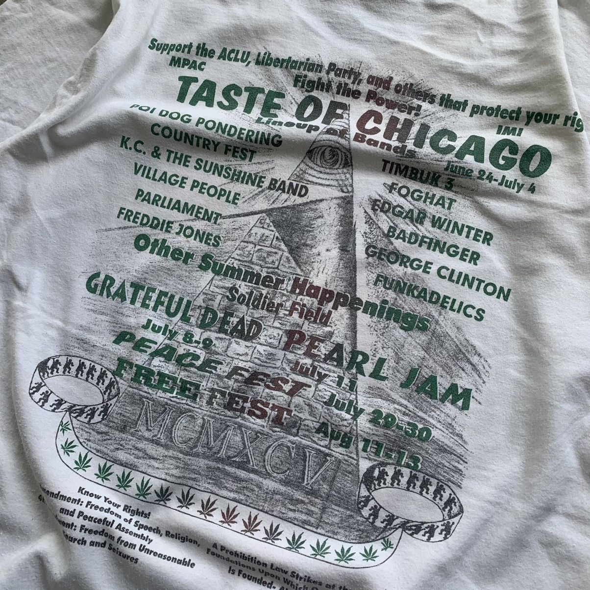 Band Tees Will work for weed marijuana taste of chicago vintage tee Size US L / EU 52-54 / 3 - 12 Thumbnail