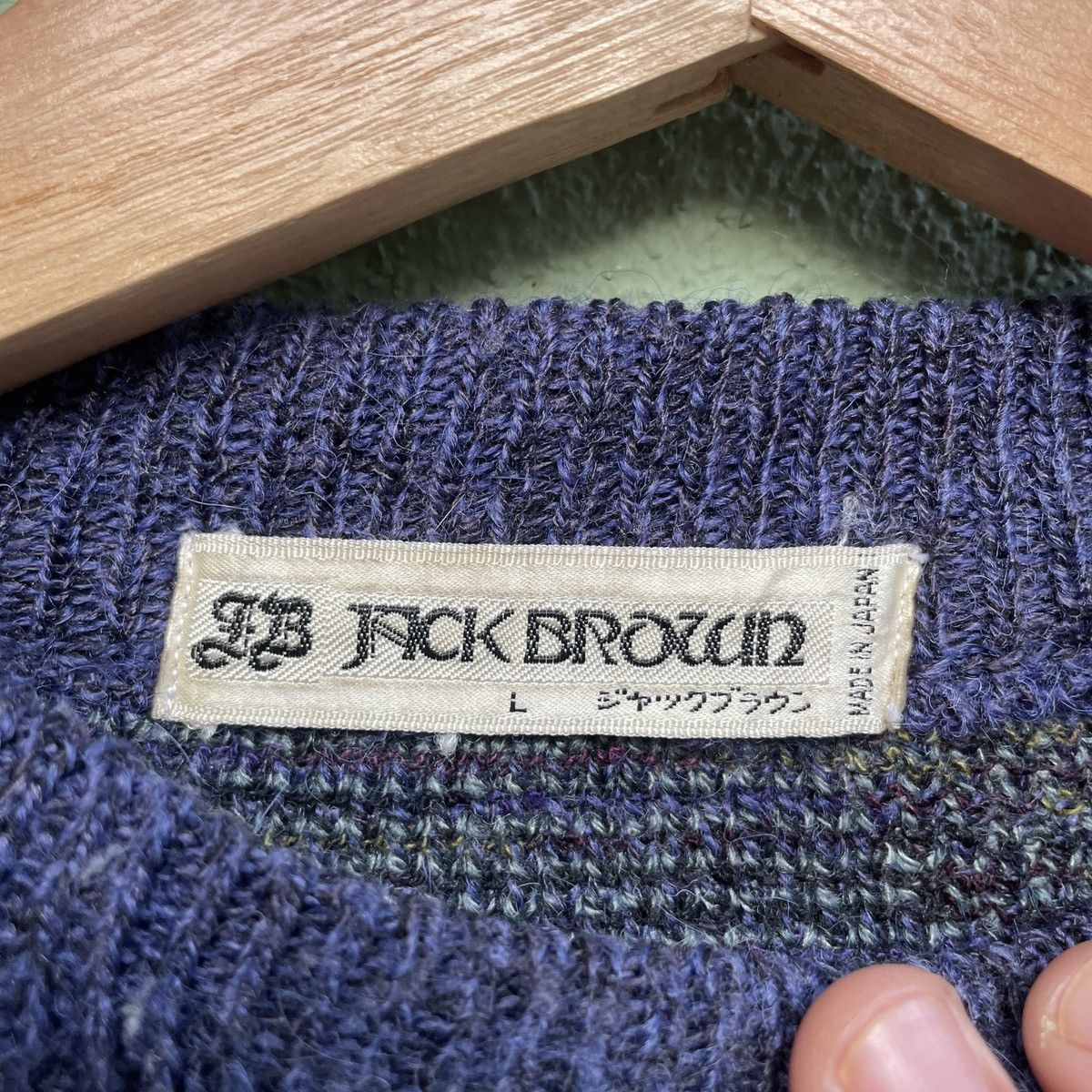 Japanese Brand Vintage KICK BROWN Rare Design Knitwear Sweater Jumper Size US L / EU 52-54 / 3 - 6 Thumbnail