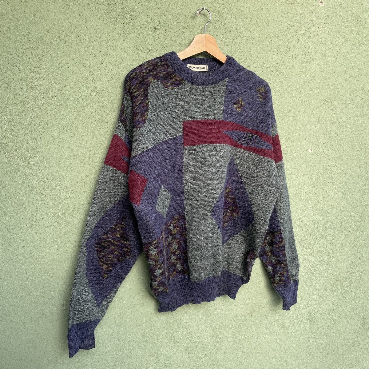 Japanese Brand Vintage KICK BROWN Rare Design Knitwear Sweater Jumper Size US L / EU 52-54 / 3 - 2 Thumbnail