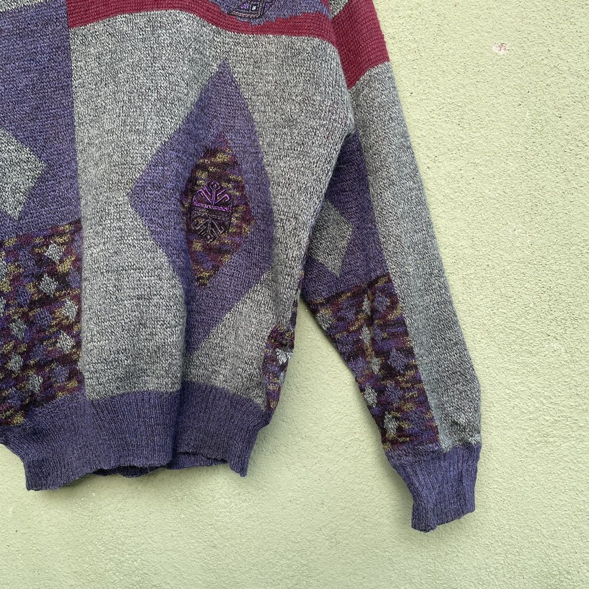 Japanese Brand Vintage KICK BROWN Rare Design Knitwear Sweater Jumper Size US L / EU 52-54 / 3 - 5 Thumbnail