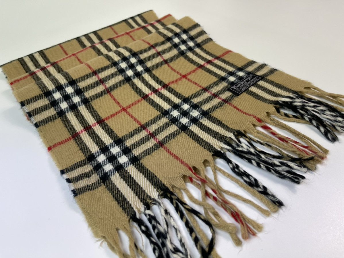 Burberry Burberrys Muffler Scarf Nova Check Pattern Lambswool Size ONE SIZE - 5 Thumbnail