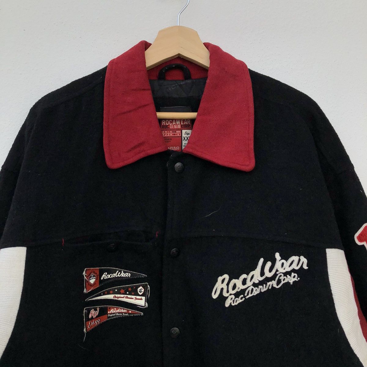 Japanese Brand VARSITY JACKET ROCAWEAR ROC DENIM CORP LIMITED EDITION Size US XXL / EU 58 / 5 - 12 Thumbnail