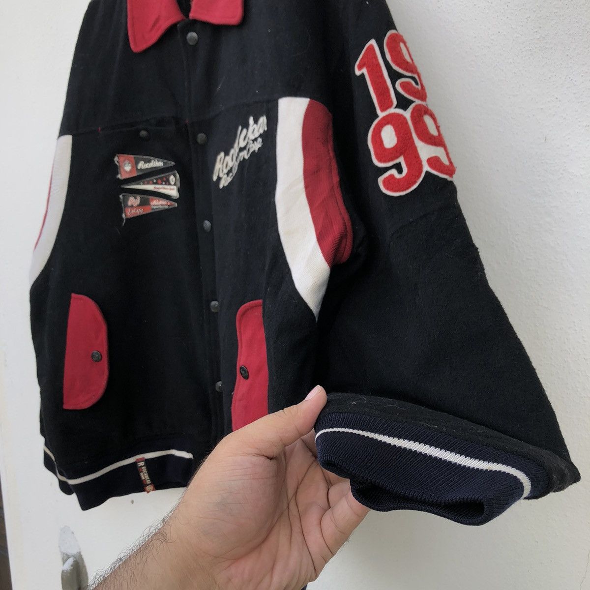 Japanese Brand VARSITY JACKET ROCAWEAR ROC DENIM CORP LIMITED EDITION Size US XXL / EU 58 / 5 - 6 Thumbnail