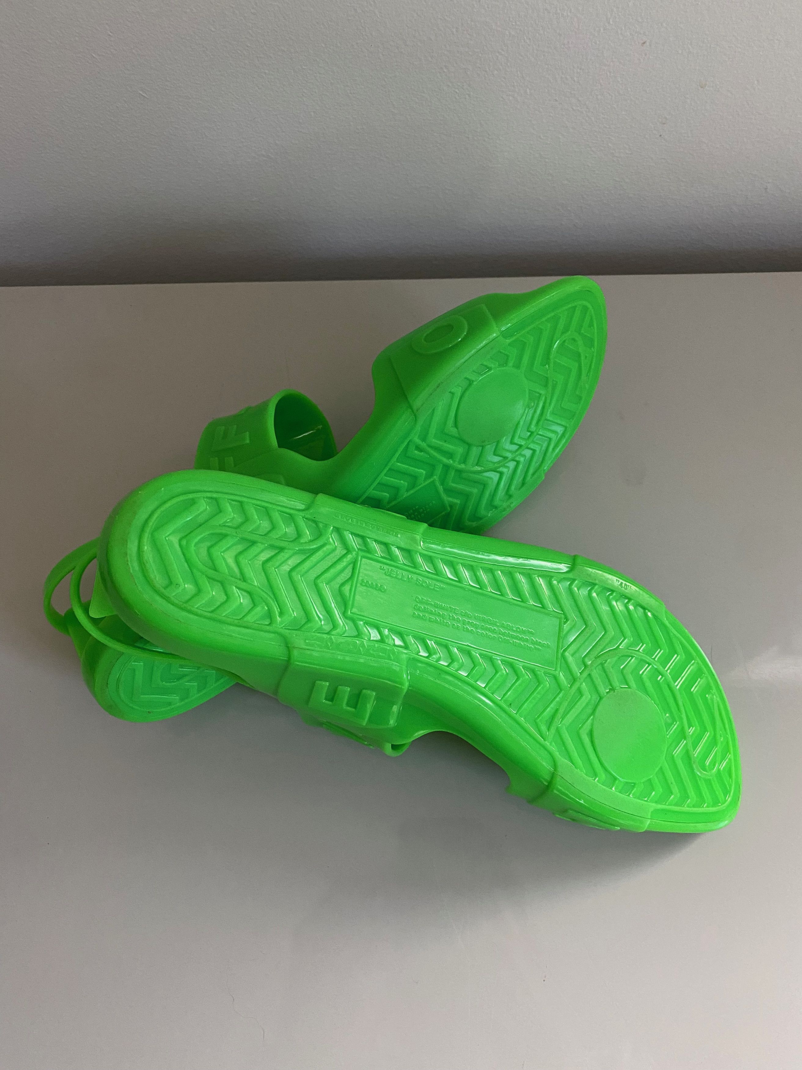 Off-White NEW Off-White Virgil Abloh Zip Tie Sandals Jelly Green 40 Size US 10 / IT 40 - 9 Thumbnail