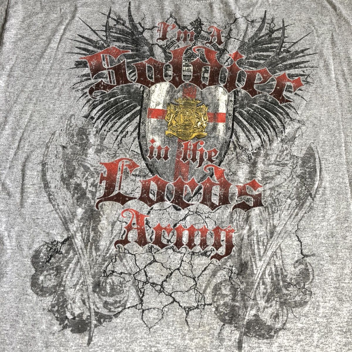 Vintage Vintage 2000s Y2K Im A Solider In The Lord Jesus Christ Army Size US XL / EU 56 / 4 - 3 Thumbnail