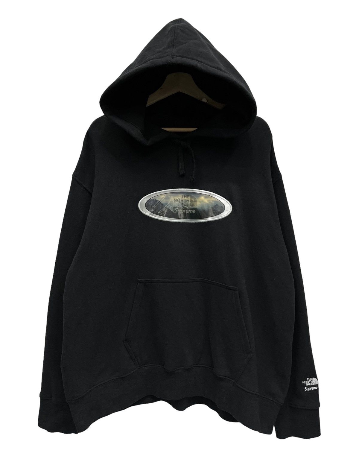 image of Verythe North Face X Supreme Lenticular Logo Hoodie in Black, Men's (Size XL)