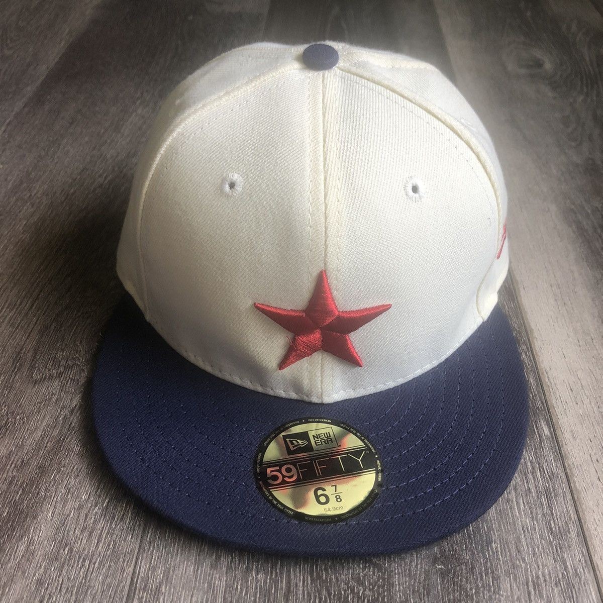 Authentic Negro Leagues Vintage 00s NLBM Philadelphia Stars New Era Fitted Hat 6 7/8 Size ONE SIZE - 1 Thumbnail