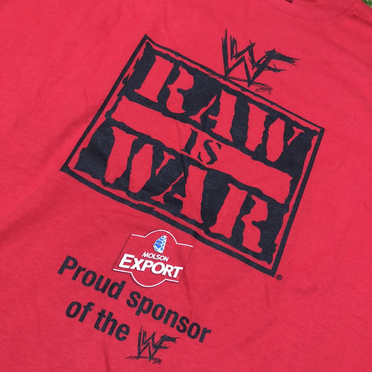 Vintage Vintage 90s WWF Raw Tee Size US XL / EU 56 / 4 - 2 Thumbnail