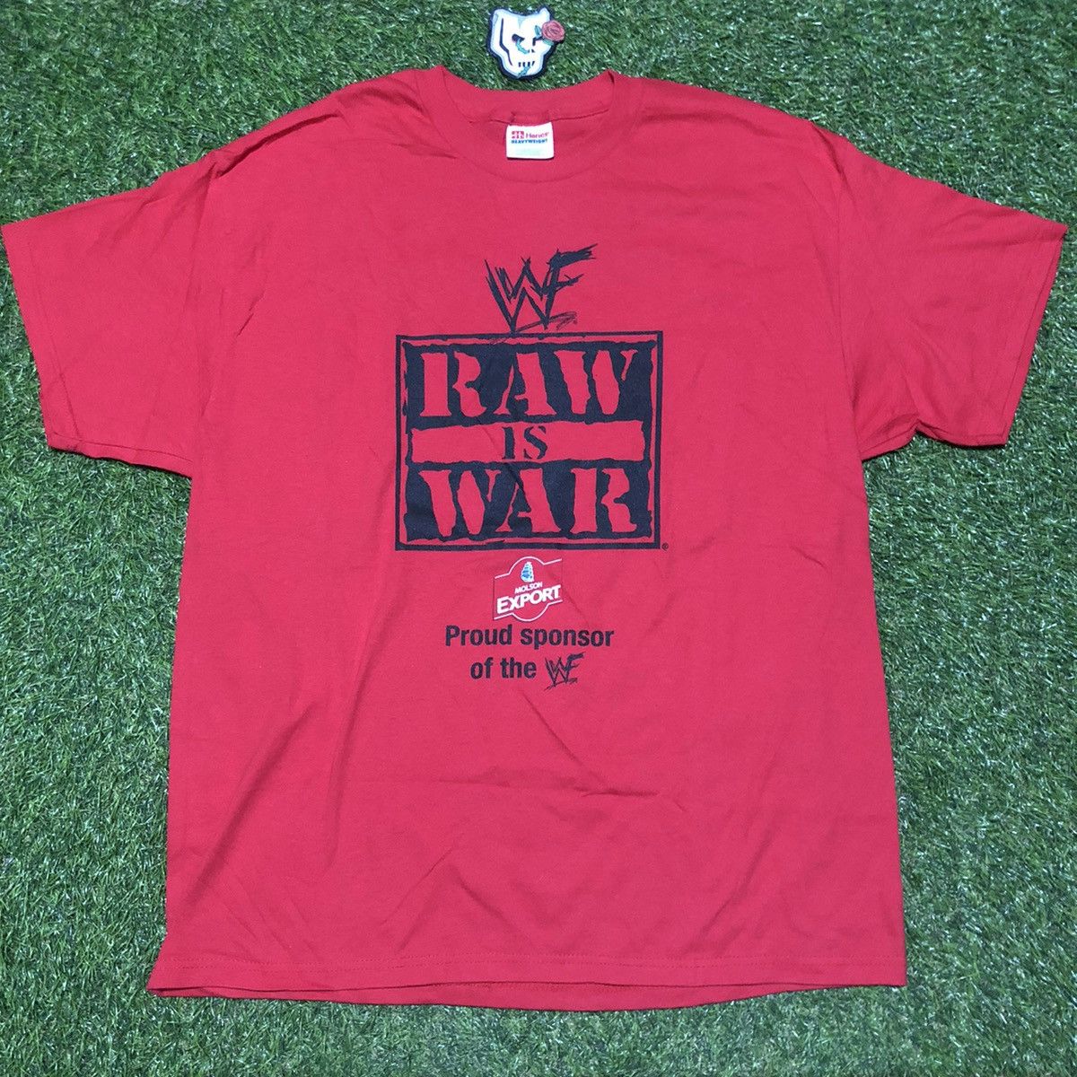 Vintage Vintage 90s WWF Raw Tee Size US XL / EU 56 / 4 - 1 Thumbnail