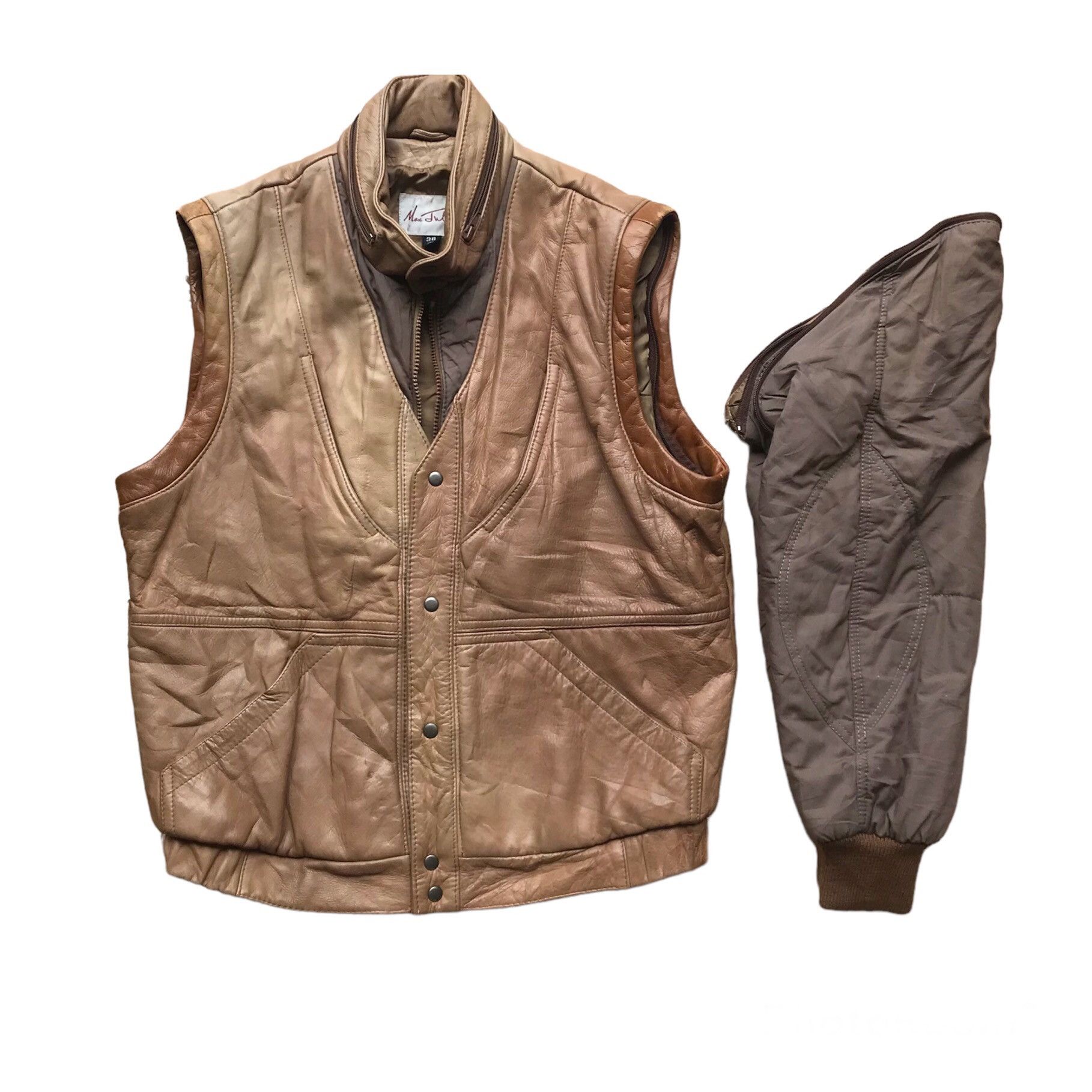 M. Julian Vintage Max Julian 2 in 1 leather jacket removeable sleeve Size US S / EU 44-46 / 1 - 1 Thumbnail