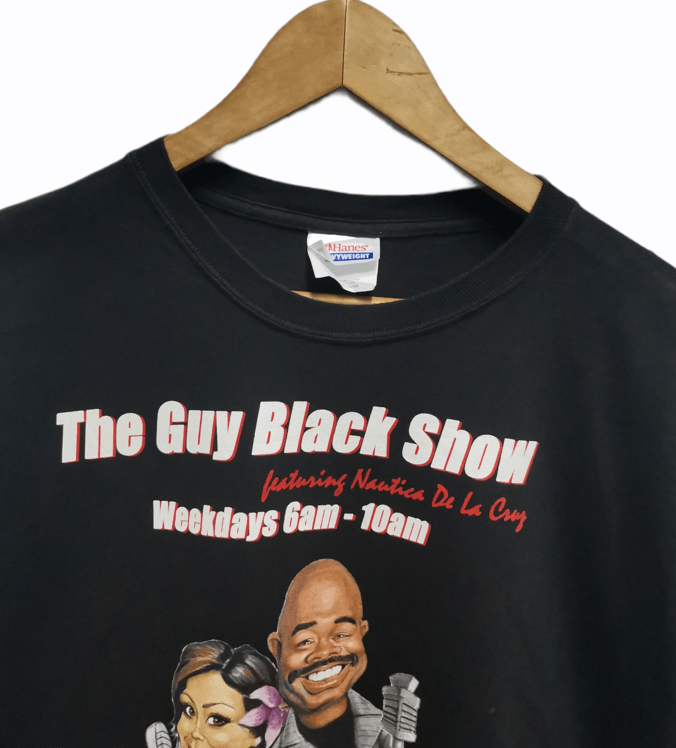 Hanes × Rap Tees × Vintage Vintage Tees The Guy Black Show Size US L / EU 52-54 / 3 - 5 Thumbnail