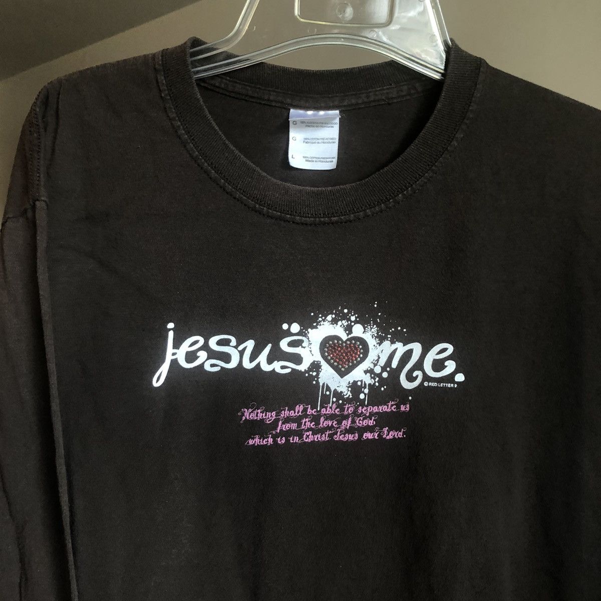 Vintage Vintage Y2K Jesus Christ Loves Me Bedazzled Longsleeve Shirt Size US L / EU 52-54 / 3 - 1 Thumbnail
