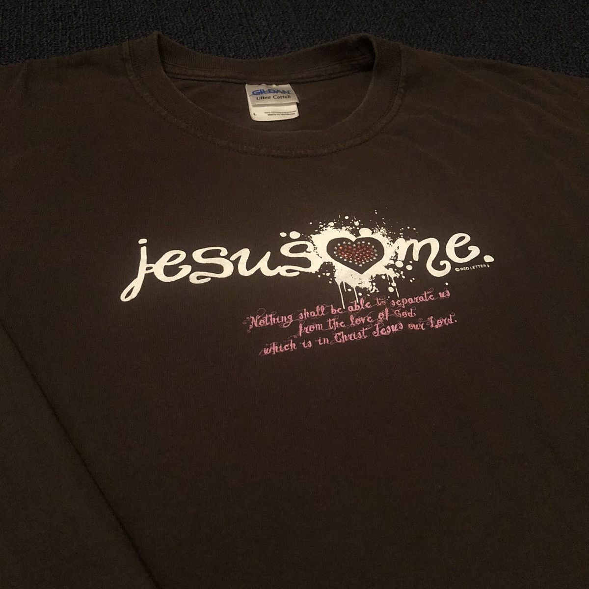 Vintage Vintage Y2K Jesus Christ Loves Me Bedazzled Longsleeve Shirt Size US L / EU 52-54 / 3 - 2 Thumbnail