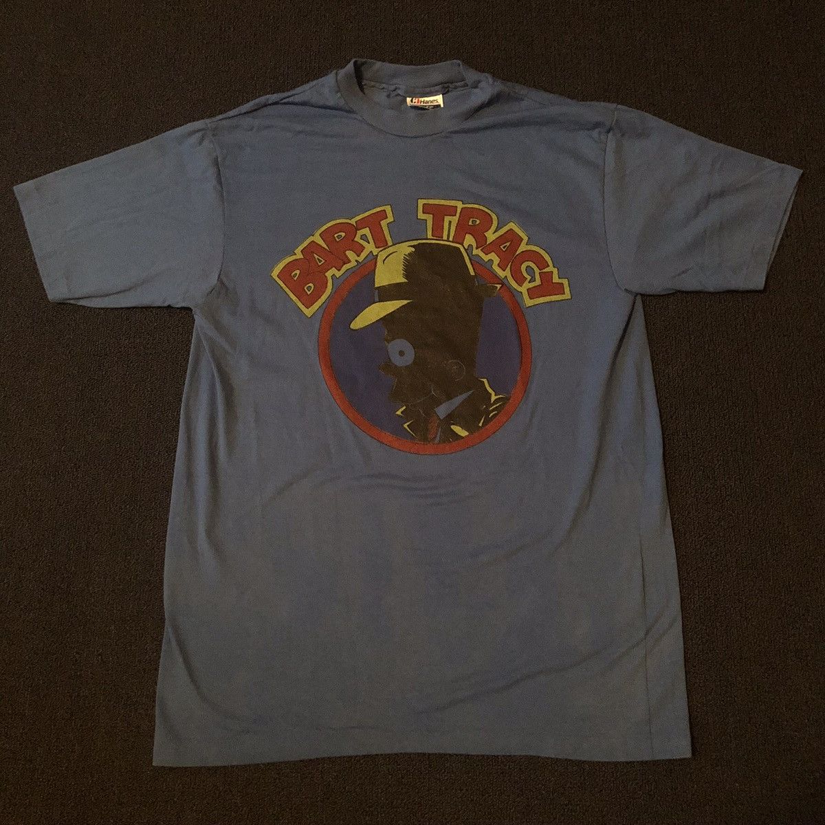 The Simpsons Vintage 90s Bart Simpson Dick Black Bart Tracy Blue Logo Tee Size US L / EU 52-54 / 3 - 3 Thumbnail
