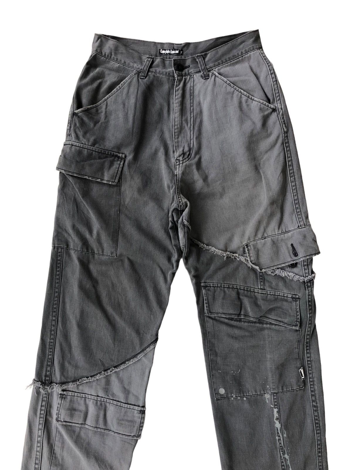 General Research Complete Finesse 🇯🇵 Patchwork Crafted Baggy Cargo Pants Size US 29 - 2 Thumbnail