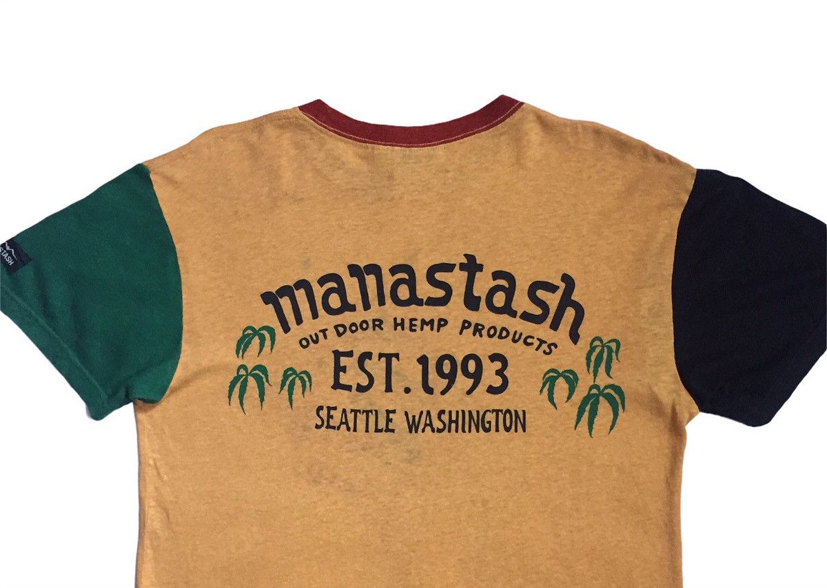 Manastash MANATASH OUTDOOR HEMP PRODUCTS REGGAE RASTA COLOR TSHIRT Size US M / EU 48-50 / 2 - 11 Thumbnail