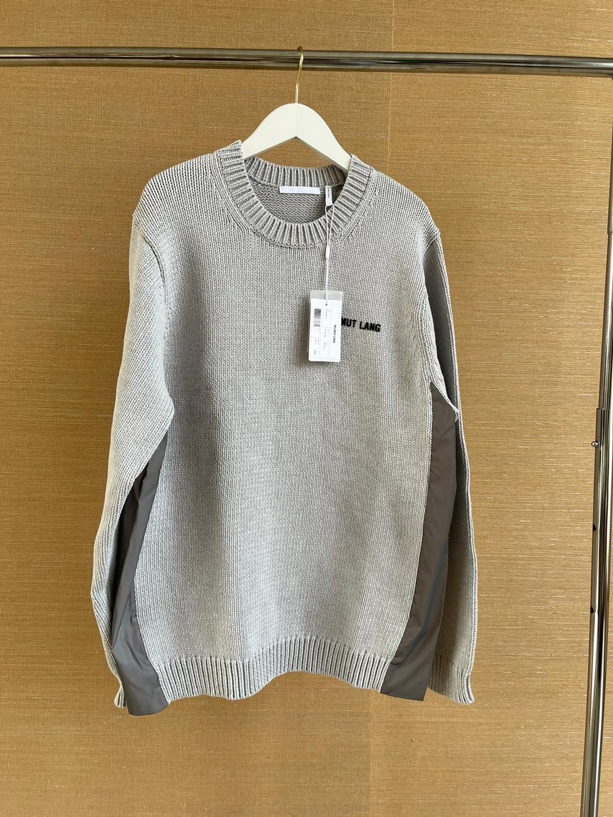 Helmut Lang Reflect Nylon Panel Pullover in Grey Melange Size US L / EU 52-54 / 3 - 3 Thumbnail