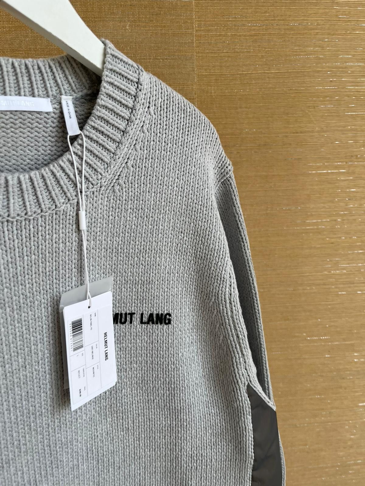 Helmut Lang Reflect Nylon Panel Pullover in Grey Melange Size US L / EU 52-54 / 3 - 9 Thumbnail