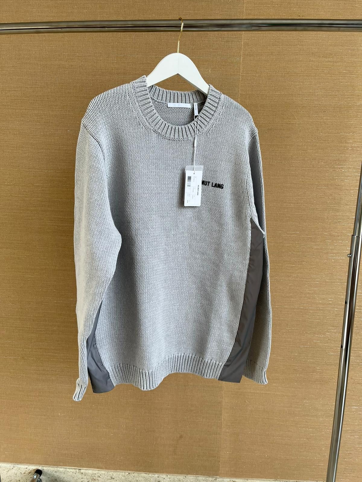 Helmut Lang Reflect Nylon Panel Pullover in Grey Melange Size US L / EU 52-54 / 3 - 6 Thumbnail