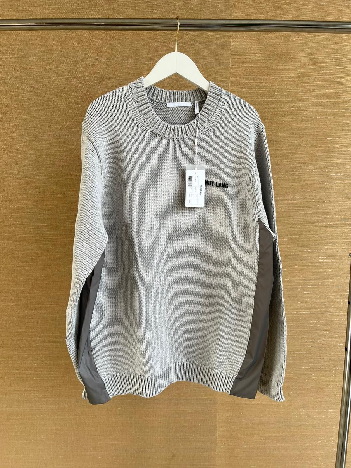 Helmut Lang Reflect Nylon Panel Pullover in Grey Melange Size US L / EU 52-54 / 3 - 1 Thumbnail