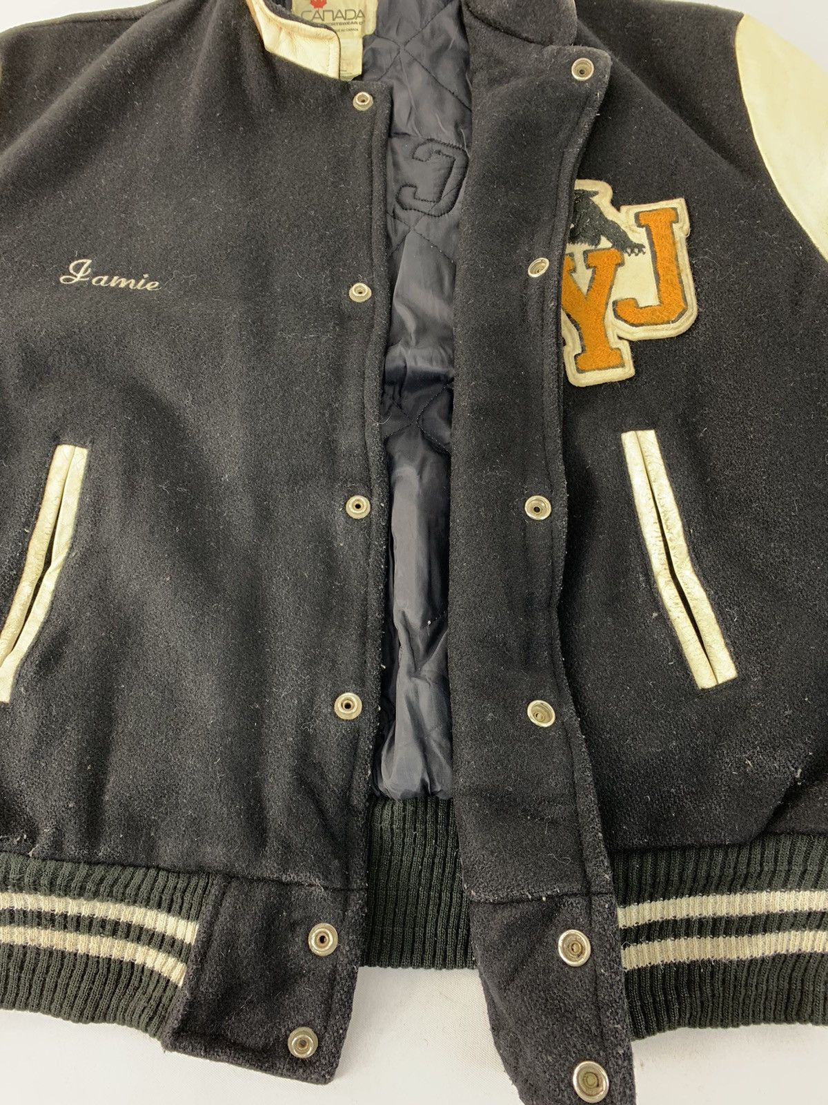 Genuine Leather 80s AYJ Canada Sportswear Jackson Leather Sleeve Jacket Size US L / EU 52-54 / 3 - 4 Thumbnail