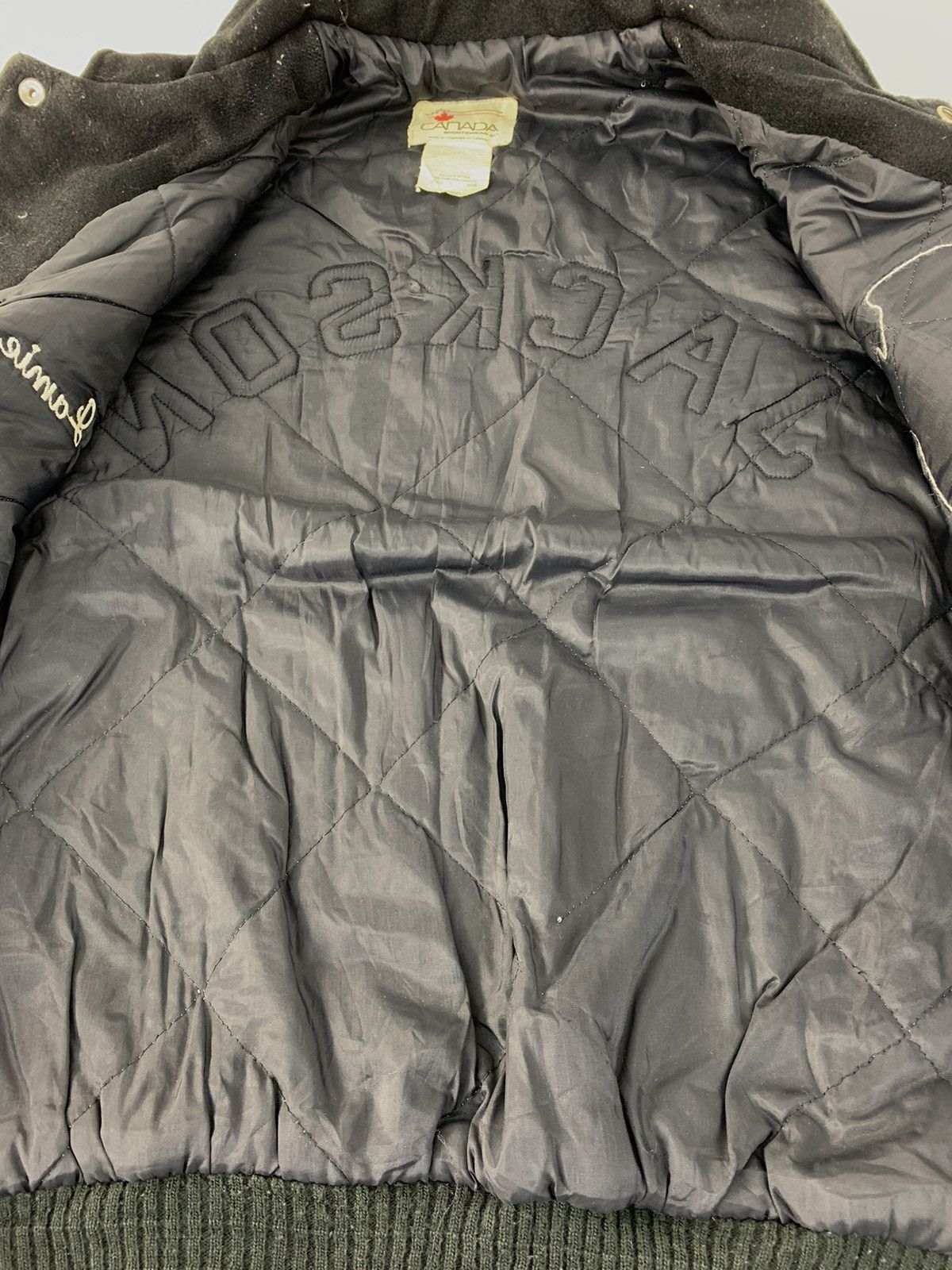 Genuine Leather 80s AYJ Canada Sportswear Jackson Leather Sleeve Jacket Size US L / EU 52-54 / 3 - 5 Thumbnail