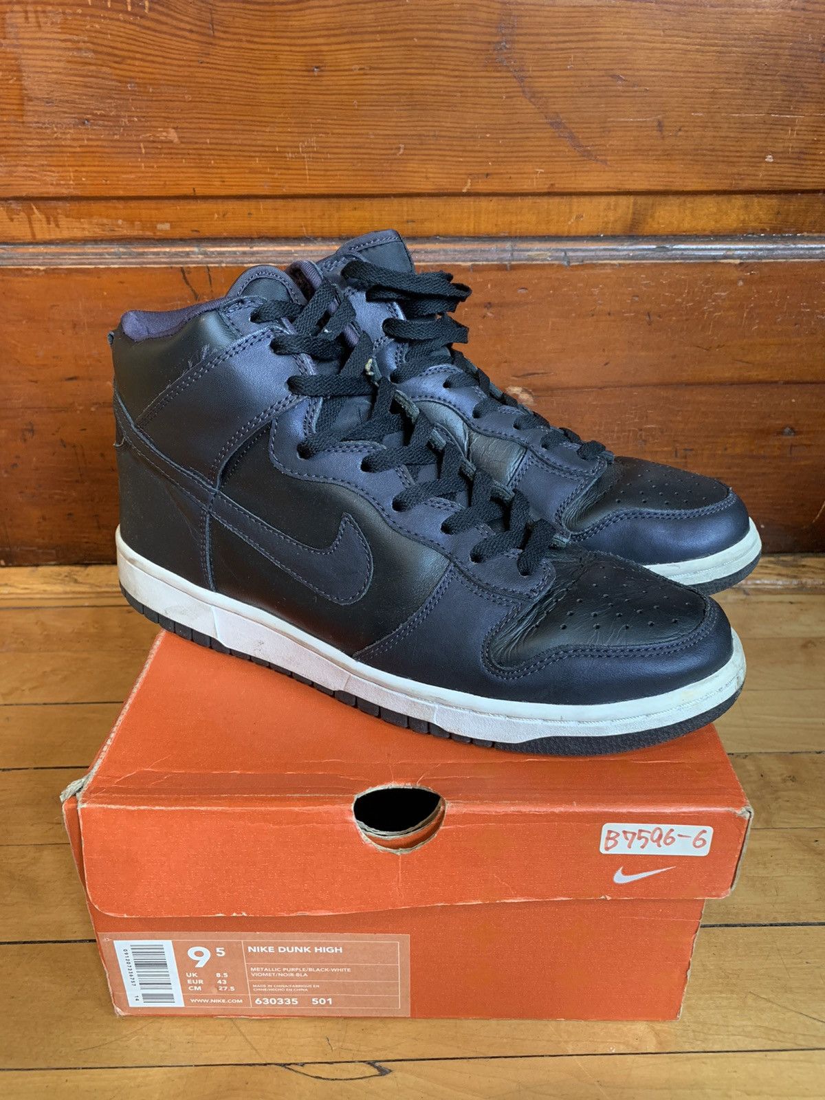 Nike Nike Dunk High Le co.jp Black/Metallic Purple Concept Japan Size US 9.5 / EU 42-43 - 1 Thumbnail
