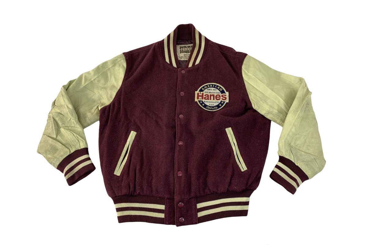 Hanes Hanes American Spirit Winston Salem Big Badge Leather Sleeve Size US M / EU 48-50 / 2 - 2 Thumbnail