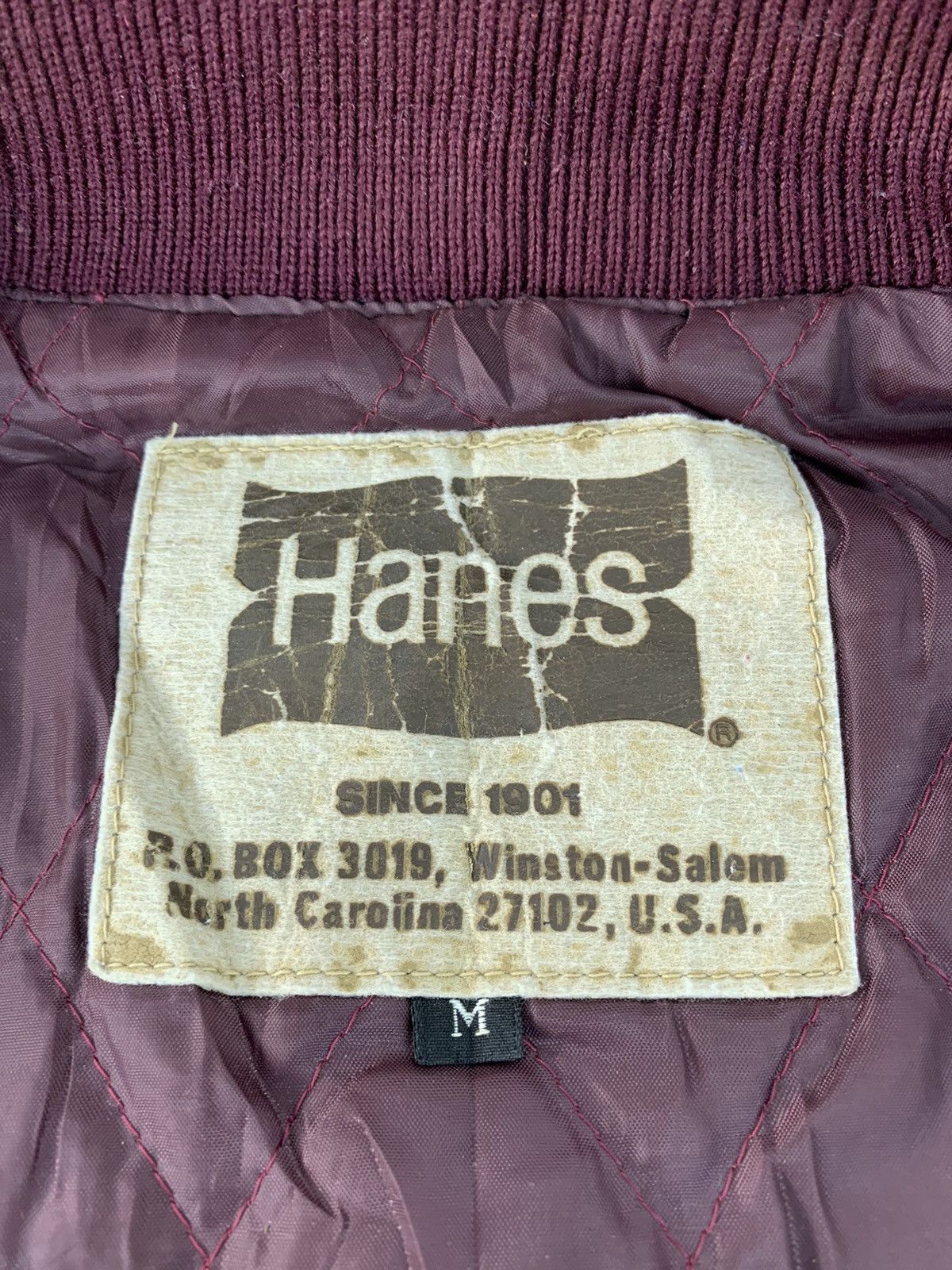 Hanes Hanes American Spirit Winston Salem Big Badge Leather Sleeve Size US M / EU 48-50 / 2 - 6 Thumbnail