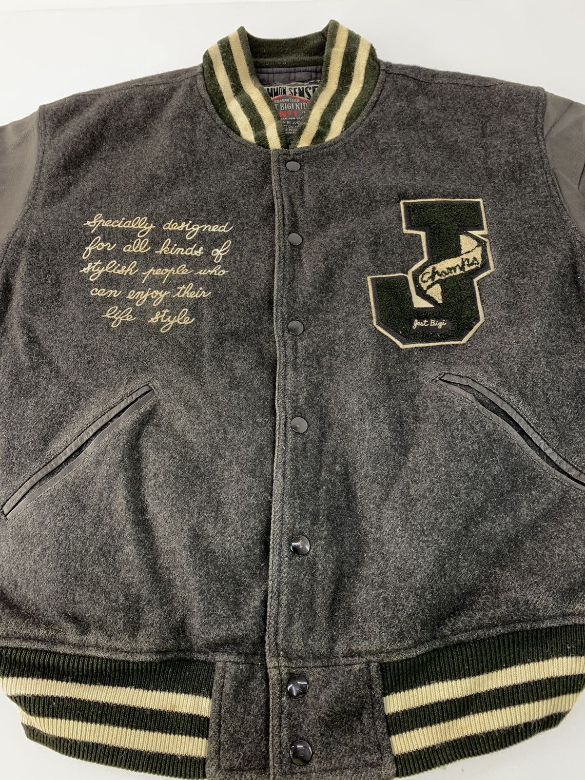 BIGI Vintage Just Bigi Expedition Padded Leather Varsity Jacket Size US L / EU 52-54 / 3 - 3 Thumbnail
