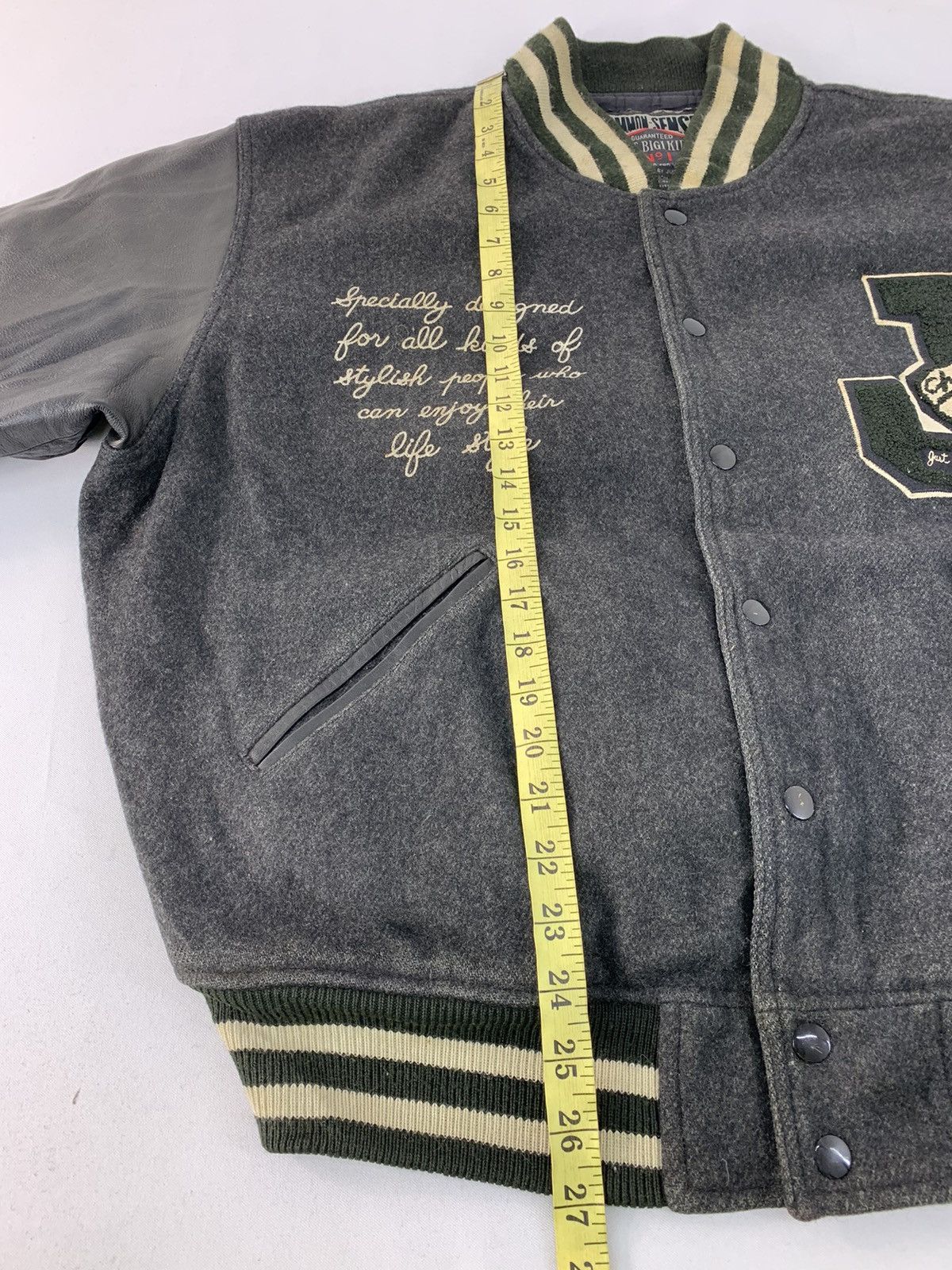BIGI Vintage Just Bigi Expedition Padded Leather Varsity Jacket Size US L / EU 52-54 / 3 - 11 Thumbnail
