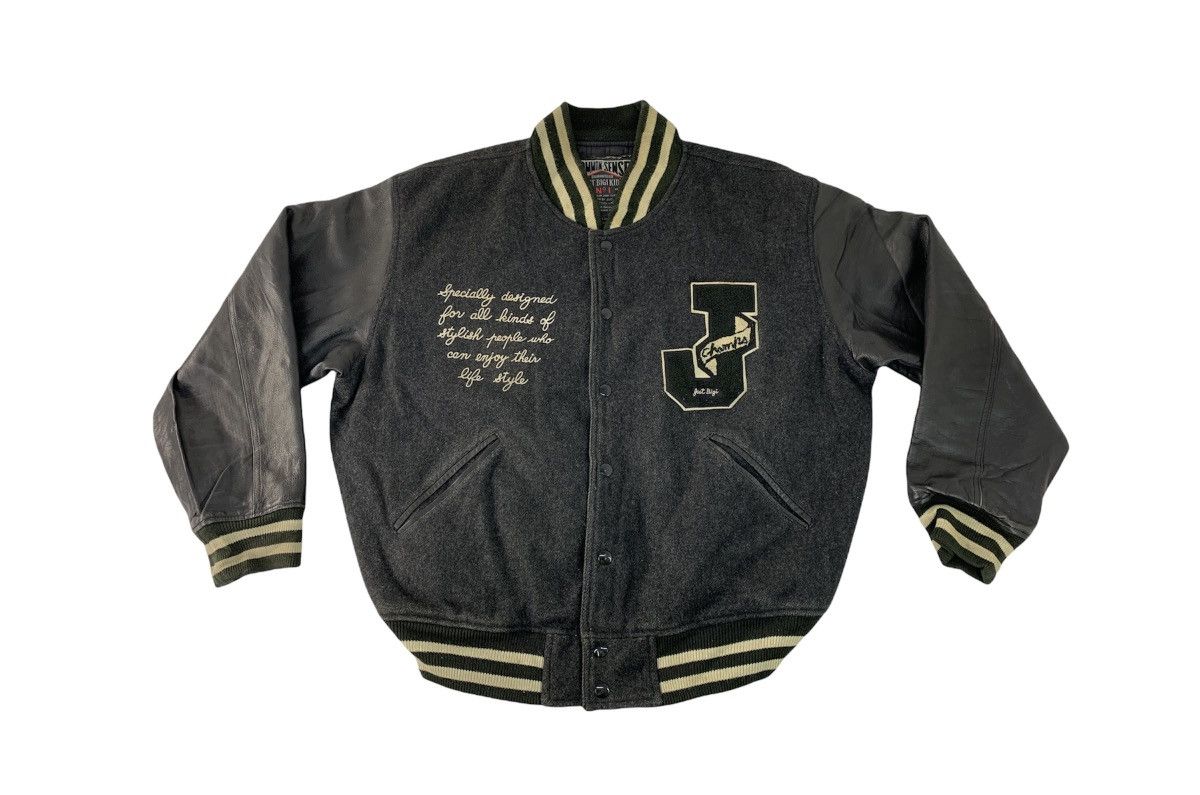BIGI Vintage Just Bigi Expedition Padded Leather Varsity Jacket Size US L / EU 52-54 / 3 - 2 Thumbnail