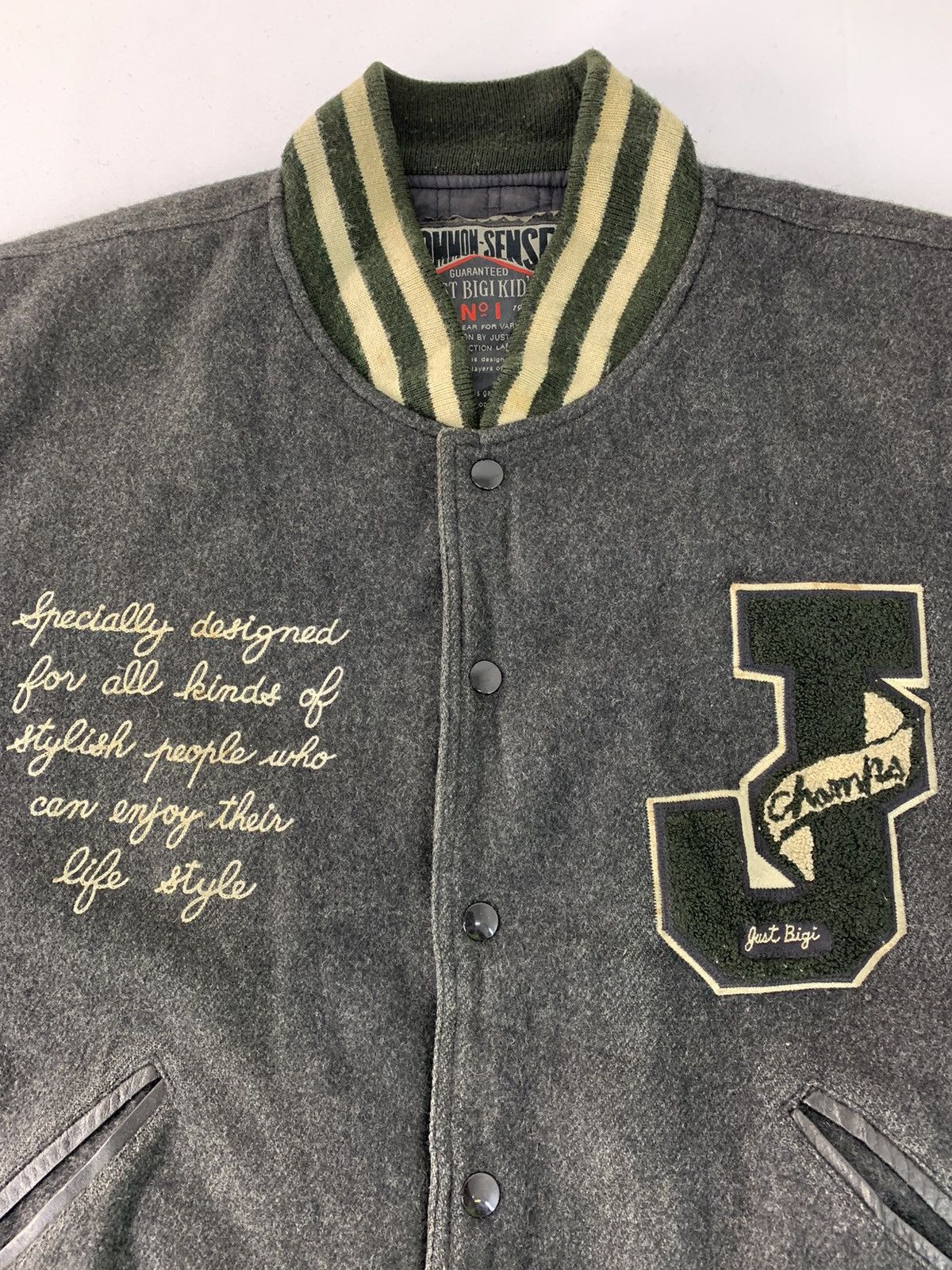 BIGI Vintage Just Bigi Expedition Padded Leather Varsity Jacket Size US L / EU 52-54 / 3 - 4 Thumbnail