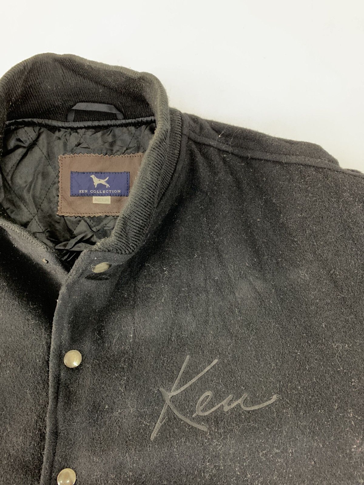 Genuine Leather Ken Collection Varsity Jacket Leather Sleeve Snap Button Size US M / EU 48-50 / 2 - 3 Thumbnail