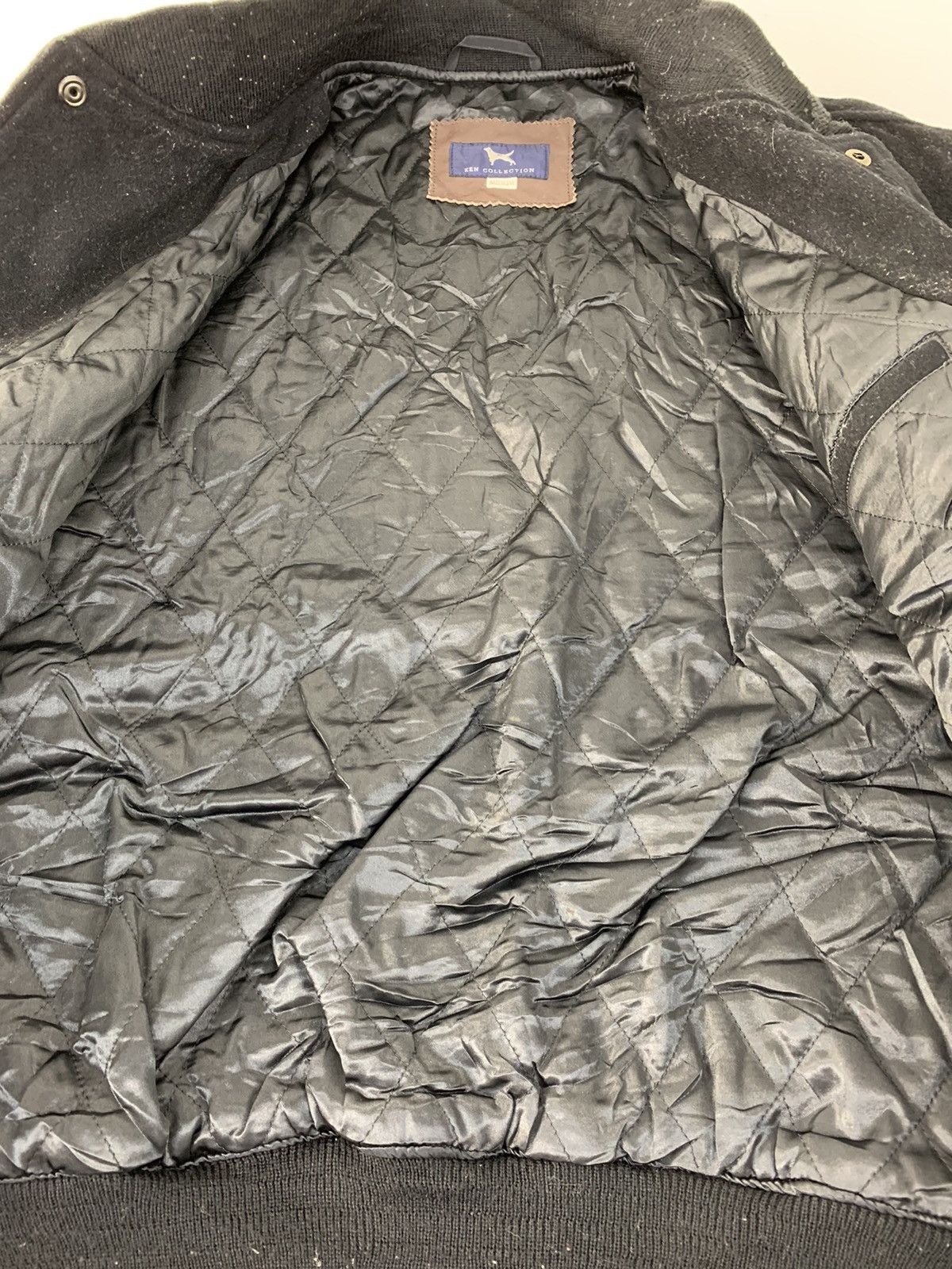Genuine Leather Ken Collection Varsity Jacket Leather Sleeve Snap Button Size US M / EU 48-50 / 2 - 7 Thumbnail