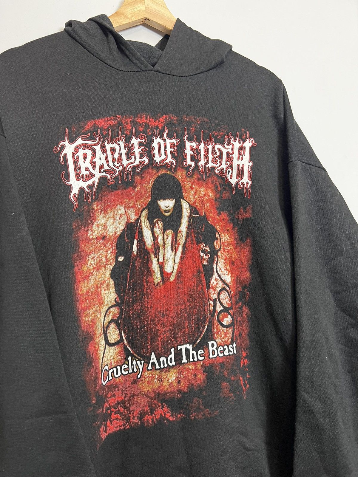 Band Tees Rare Vintage 90s Cradle Of Filth Cruelty Beast Metal Hoodie Size US L / EU 52-54 / 3 - 3 Thumbnail