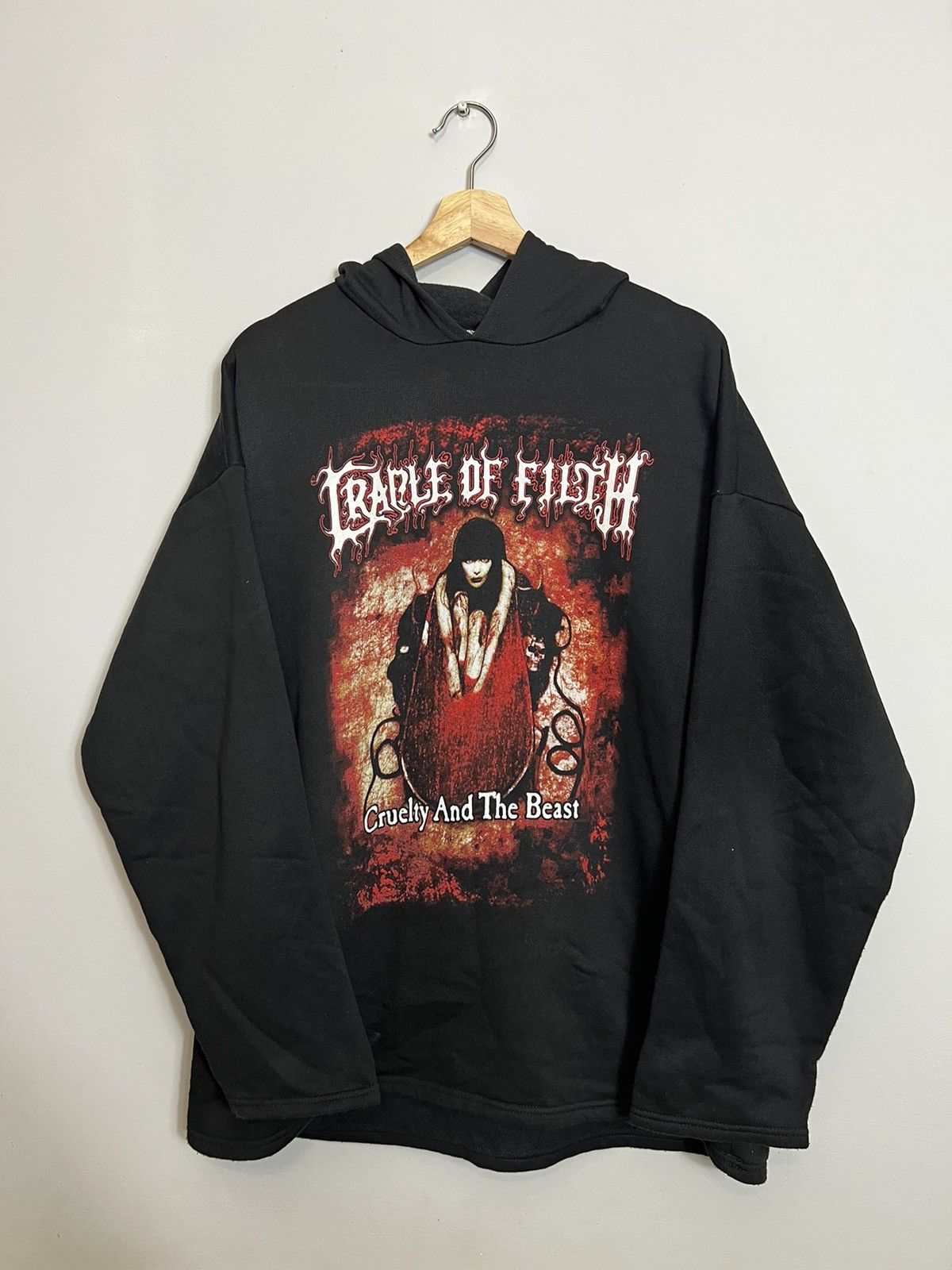 Band Tees Rare Vintage 90s Cradle Of Filth Cruelty Beast Metal Hoodie Size US L / EU 52-54 / 3 - 1 Thumbnail