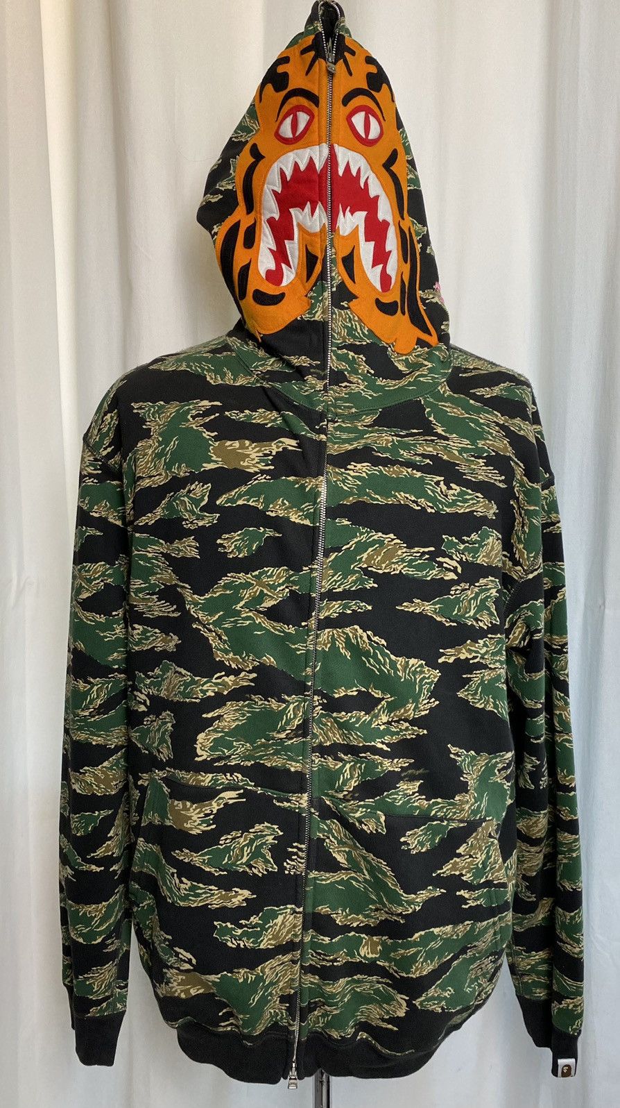 Bape tiger camo full zip hoodie sale