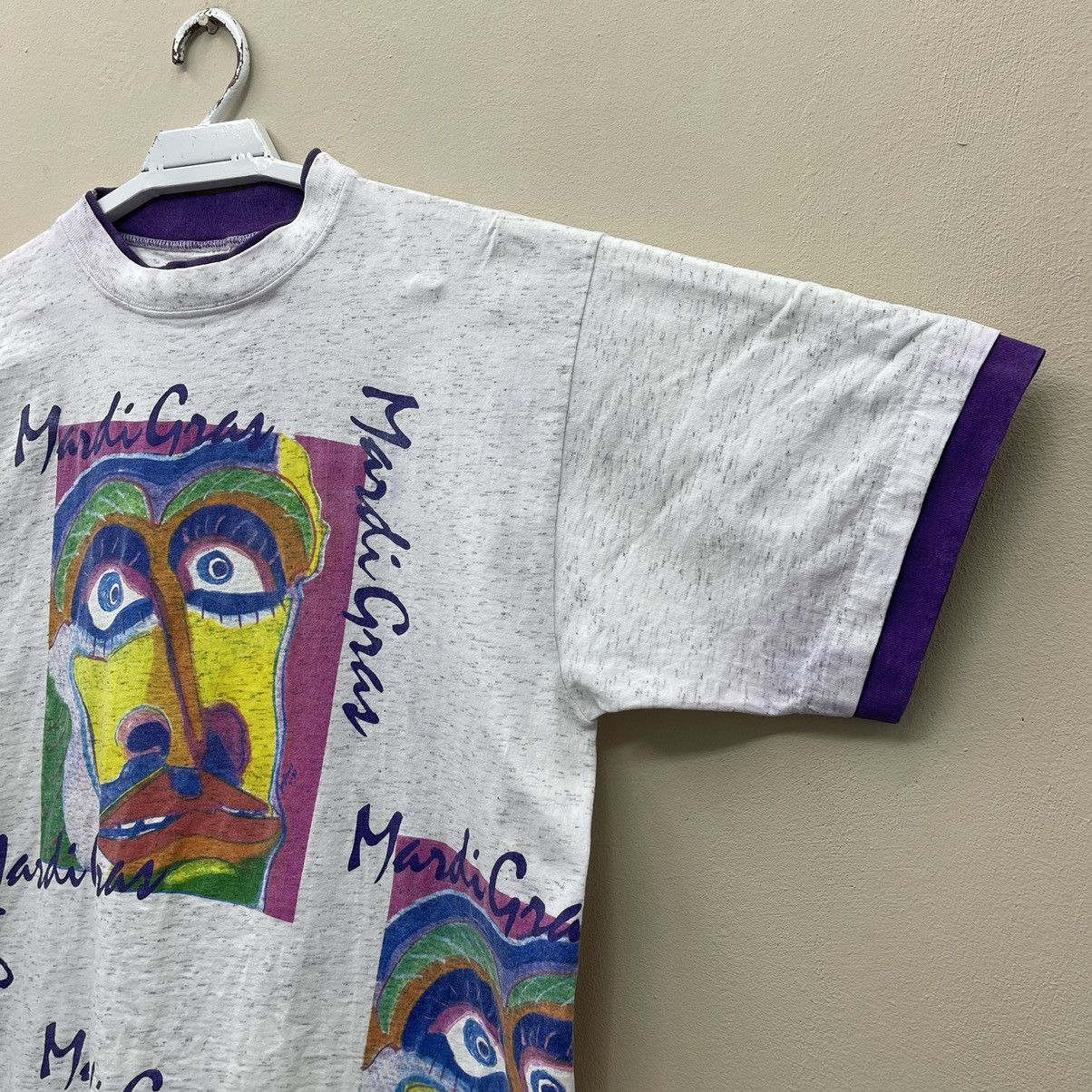 Vintage Vintage 90s Mardi Gras New Orleans Art T-Shirt Size US XL / EU 56 / 4 - 5 Thumbnail