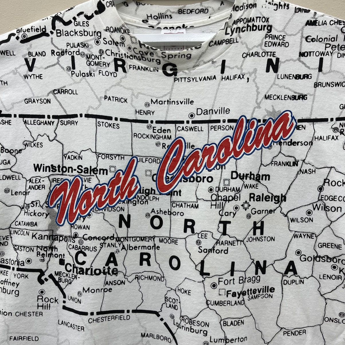 Vintage Vintage 90s North Carolina Map State All Over Print Shirt Size US XXL / EU 58 / 5 - 3 Thumbnail