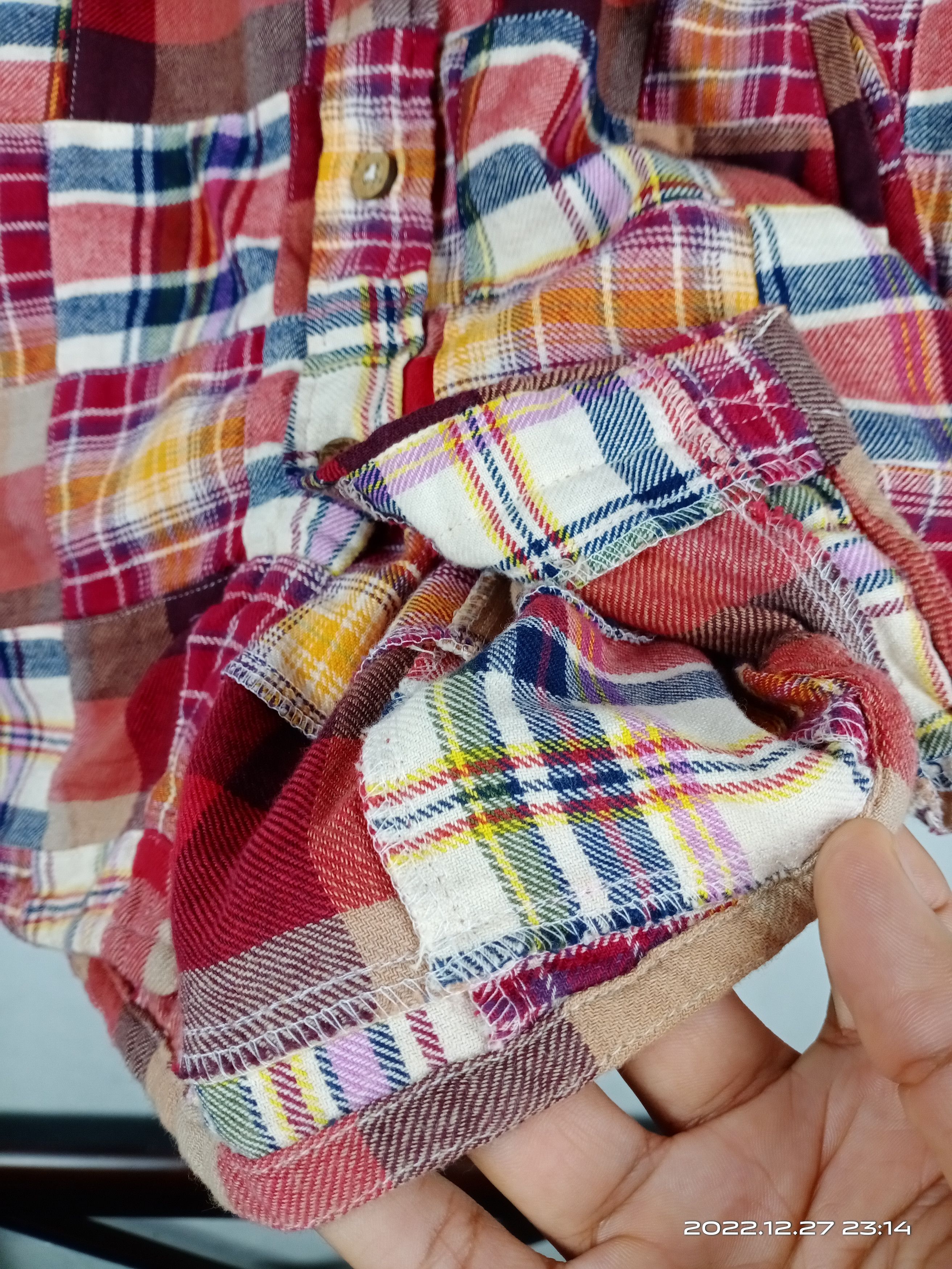 Flannel 💥RARE💥Augeh Patchwork Hoodie Flannel Shirt Nice Design Size US M / EU 48-50 / 2 - 12 Thumbnail