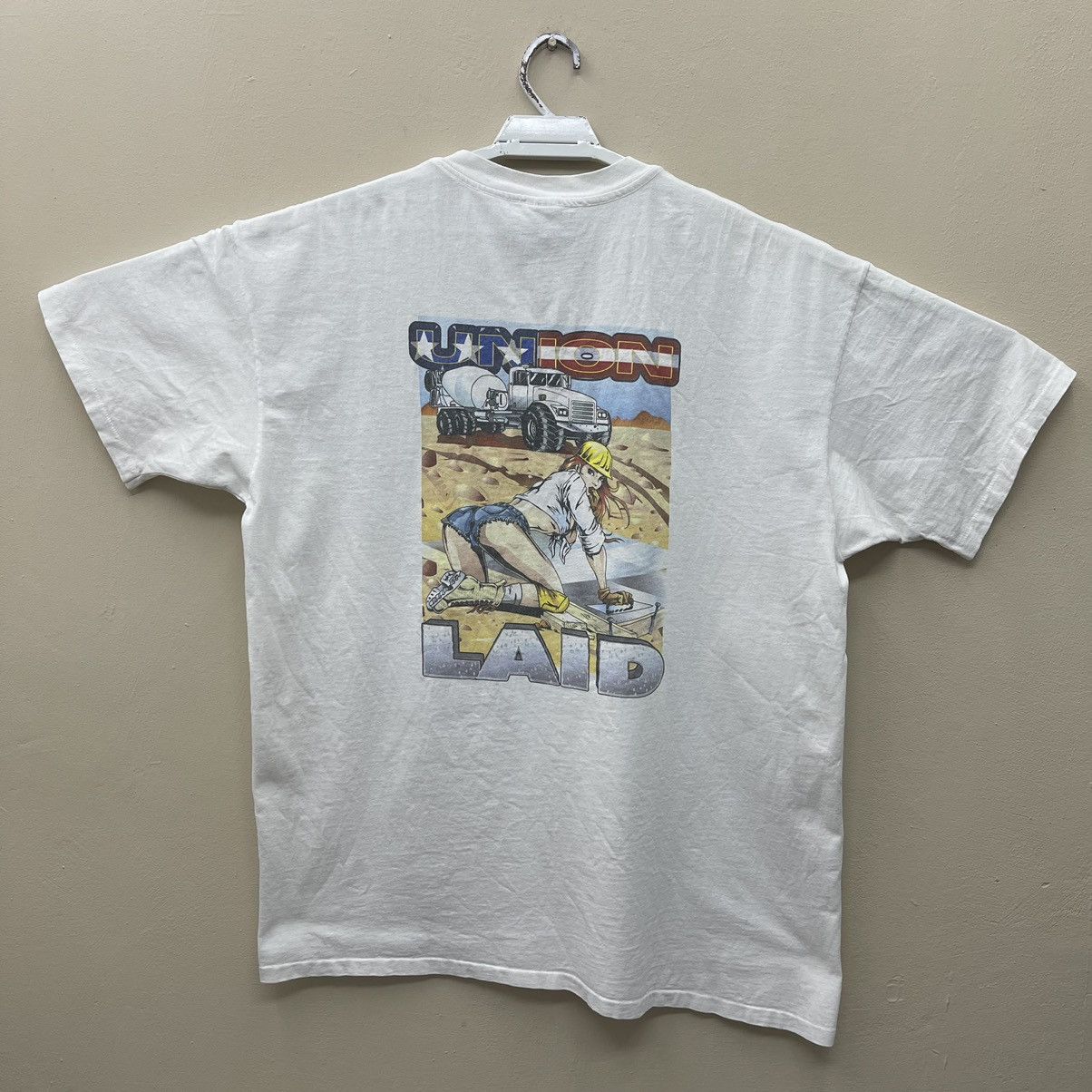 Beauty Beast × Vintage Vintage 90s Union Built Union Laid Single Pocket T-Shirt Size US XXL / EU 58 / 5 - 1 Thumbnail