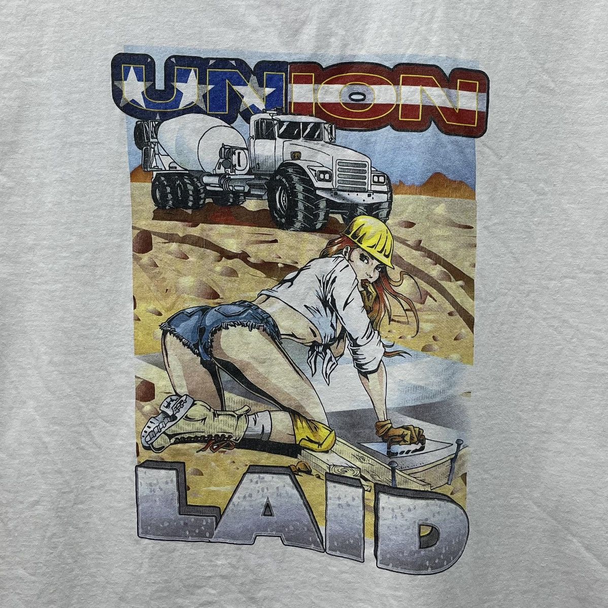Beauty Beast × Vintage Vintage 90s Union Built Union Laid Single Pocket T-Shirt Size US XXL / EU 58 / 5 - 2 Thumbnail
